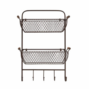 Forrester Vintage Wall Organiser Hook Rack, a functional storage piece for keeping household items organised
